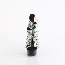 Pleaser DELIGHT-600-9 Hologram Vegan Black Patent Sale