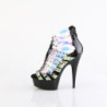 Pleaser DELIGHT-600-9 Hologram Vegan Black Patent Sale