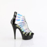 Pleaser DELIGHT-600-9 Hologram Vegan Black Patent Sale