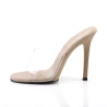 Fabulicious GALA-01 Transparent Nude High Heeled Mules