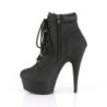 Pleaser DELIGHT-600TL-02 Black Vegan Leather Sale Women