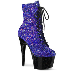 Pleaser ADORE-1020MG Blue Glitter Black Sale Women