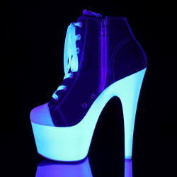 Pleaser ADORE-700SK-02 Red Canvas Neon White Sale Women