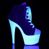 Pleaser ADORE-700SK-02 Red Canvas Neon White Sale Women
