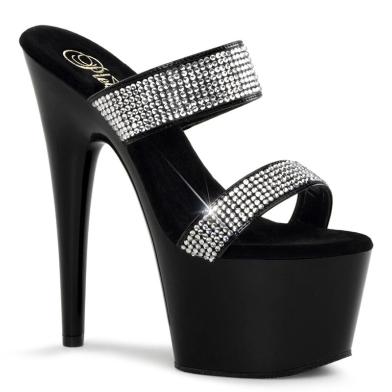 Pleaser ADORE-702-2 Black High Heeled Mules Women