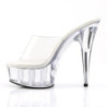 Pleaser DELIGHT-601 Transparent High Heeled Mules
