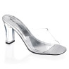 Fabulicious ROMANCE-301 Transparent Lucite Heeled Mules