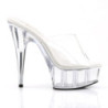 Pleaser DELIGHT-601 Transparent High Heeled Mules