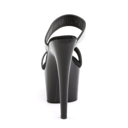 Pleaser ADORE-702-2 Black High Heeled Mules Women