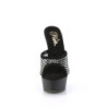 Pleaser DELIGHT-601-6RM Black Vegan Suede Strass Mesh