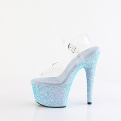Pleaser ADORE-708LG Blue Glitter Platform High Heels