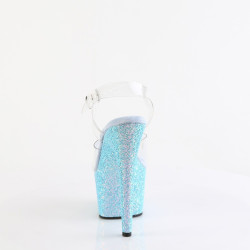 Pleaser ADORE-708LG Blue Glitter Platform High Heels