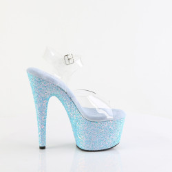 Pleaser ADORE-708LG Blue Glitter Platform High Heels