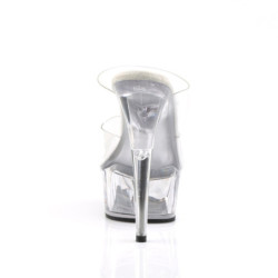 Pleaser DELIGHT-602 Transparent High Heeled Mules