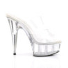 Pleaser DELIGHT-602 Transparent High Heeled Mules