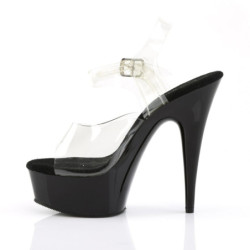 Pleaser DELIGHT-608 Black Platform Pole Dance High Heels
