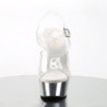 Pleaser DELIGHT-608 Silver Chrome Platform Pole Heels
