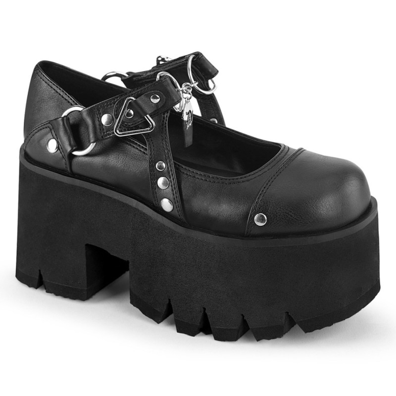Demonia ASHES-33 Black Vegan Chunky Women Shoes Demonia ASHES-33 Black Vegan Chunky Women Shoes