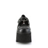 Demonia ASHES-33 Black Vegan Chunky Women Shoes