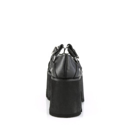Demonia ASHES-33 Black Vegan Chunky Women Shoes