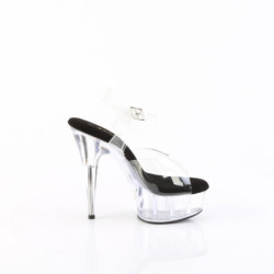 Pleaser DELIGHT-608 Black Insole Platform High Heels