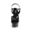 Pleaser DELIGHT-608N Black Elastic Platform High Heels