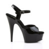Pleaser DELIGHT-609 Black Patent Platform High Heels