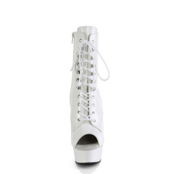 Pleaser DELIGHT-1021 White Patent Sale Women