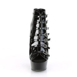 Pleaser DELIGHT-600-11 Black Patent Sale Women