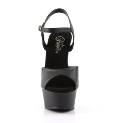 Pleaser DELIGHT-609 Black Vegan Platform High Heels