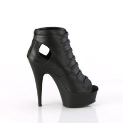 Pleaser DELIGHT-600-11 Black Vegan Leather Sale Women