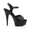 Pleaser DELIGHT-609 Black Vegan Platform High Heels