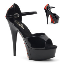 Pleaser DELIGHT-660FH D'Orsay Corset High Heels Sandals