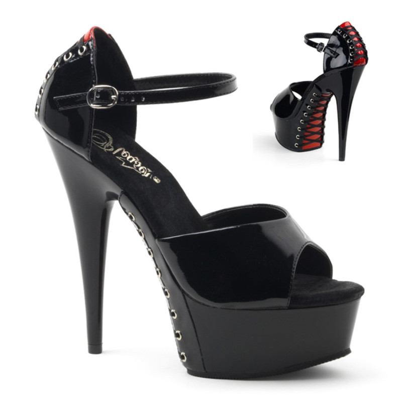 Pleaser DELIGHT-660FH D'Orsay Corset High Heel Platform Pleaser DELIGHT-660FH D'Orsay Corset High Heel Platform