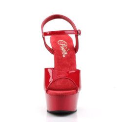 Pleaser DELIGHT-609 Red Platform High Heels Shoes Women