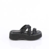 Demonia EMILY-07 Black Vegan Platform Women Mules