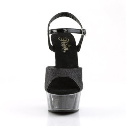Pleaser DELIGHT-609-5G Black Glitter Sale Women