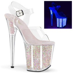 Pleaser FLAMINGO-808UVG Neon Opal Exotic Pole High Heels