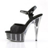 Pleaser DELIGHT-609-5G Black Glitter Sale Women