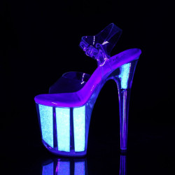 Pleaser FLAMINGO-808UVG Neon Opal Exotic Pole High Heels