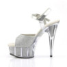 Pleaser DELIGHT-609-5G Silver Glitter Sale Women