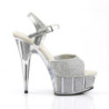 Pleaser DELIGHT-609-5G Silver Glitter Sale Women