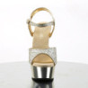 Pleaser DELIGHT-609G Gold Glitter Platform High Heels
