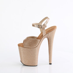 Pleaser FLAMINGO-809GP Gold Glitter Pole Dance Shoes