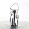 Pleaser DELIGHT-609G Silver Glitter Platform High Heels