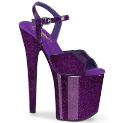 Pleaser FLAMINGO-809GP Purple Glitter Pole Dance Shoes