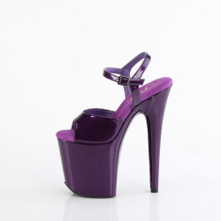 Pleaser FLAMINGO-809GP Purple Glitter Pole Dance Shoes