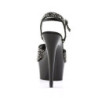 Pleaser DELIGHT-609RS Black Suede Pewter Strass Sale