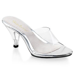 Fabulicious BELLE-301 Transparent Low Heeled Mules Women