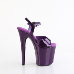Pleaser FLAMINGO-809GP Purple Glitter Pole Dance Shoes